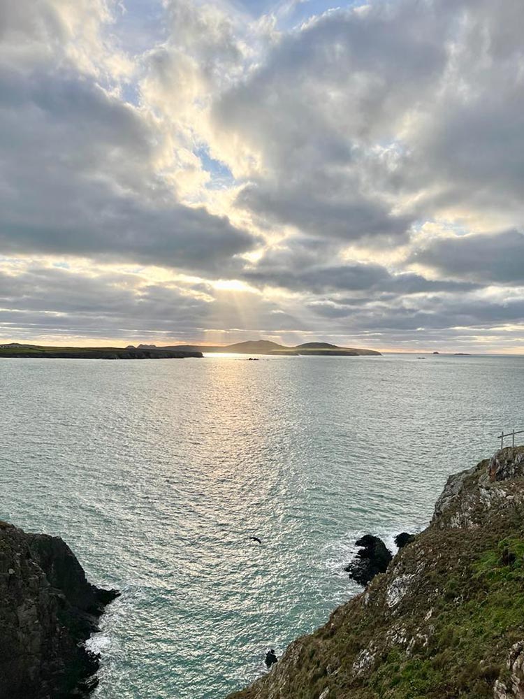 Looking to Ramsey Island from a very westerly point on St David's Peninsula. Just some 30 minutes drive from our accommodation in Fishguard.