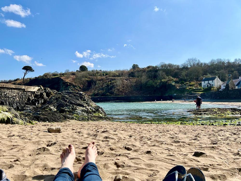 A restful spring afternoon at another local beach, this time Cwm-yr-Eglwys. You can walk here from our Bed and Breakfast, but it will take you a morning or afternoon to do so.