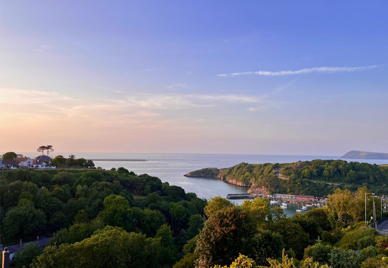 The view of Fishguard Bay